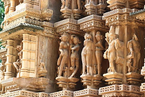 istock Khajuraho temples and their erotic sculptures, India 535464361