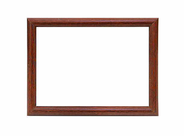 istock Wooden photo frame empty Isolated on white background 535464605