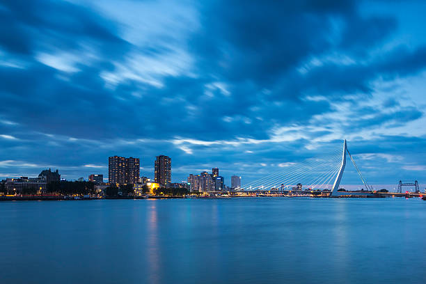 istock Rotterdam city skyline blue hour 535465996