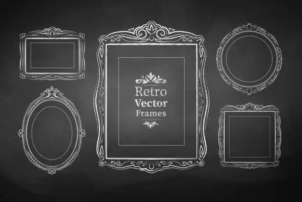 Vector illustration of Vintage baroque frames.