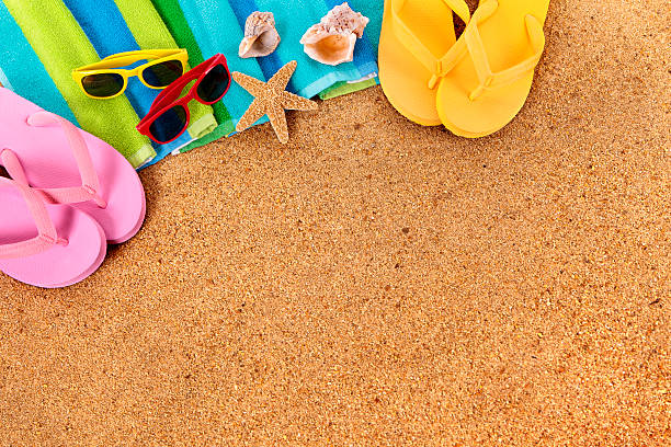 istock Caribbean summer beach background, sunglasses, couple sunbathing 535468272