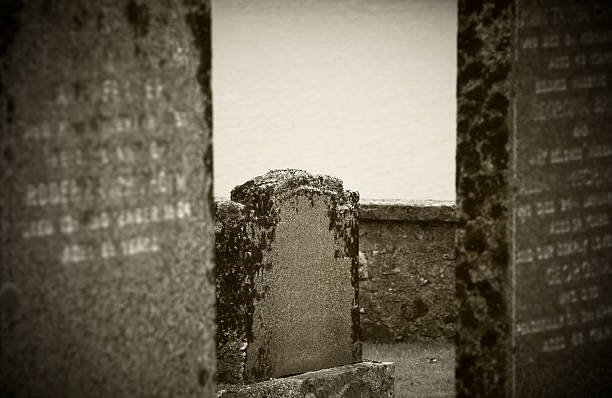 istock Scottish graveyard and Loch Ness in sepia tone 535469507