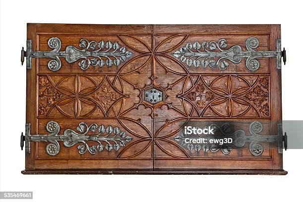 Gothic Wooden Shutter Stock Photo - Download Image Now - 2015, Art, Art And Craft