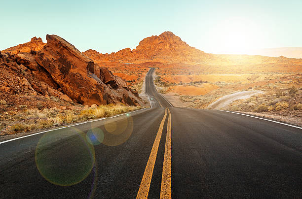 Surface of Driveway, southern Nevada Surface of Driveway, Valley of Fire State Park, Nevada, USA nevada highway stock pictures, royalty-free photos & images