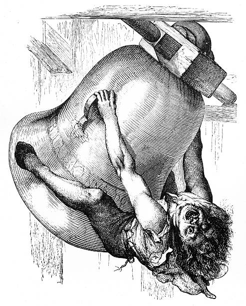 the hunchback of notre dame engraving 1888 - notre dame stock illustrations