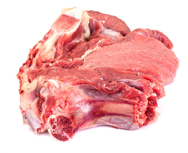 istock Piece of Fresh Raw Beef, Veal Isolated on White Background 535472864