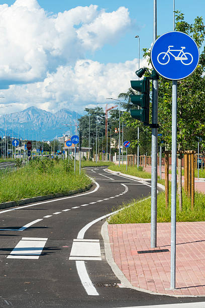 istock Lane for bicycles in Monza 535475169