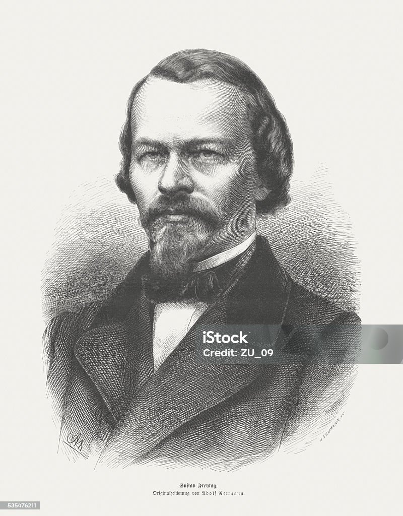 Gustav Freytag (1816-1895) - Lizenzfrei 2015 Stock-Illustration