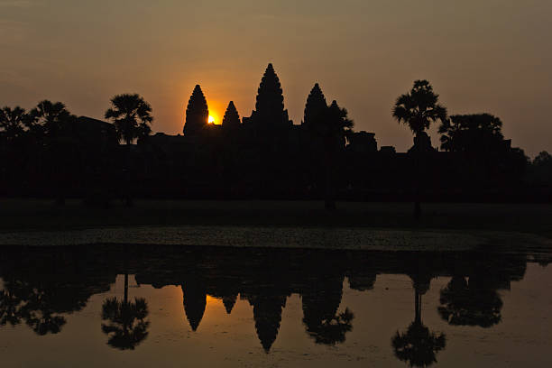 istock Reflections of Ankor Wat at sunrise 535477842