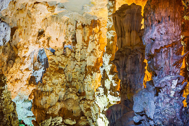 istock Ancient Rock Formations at Thien Cung Cave, Halong Bay, Vietnam 535479194