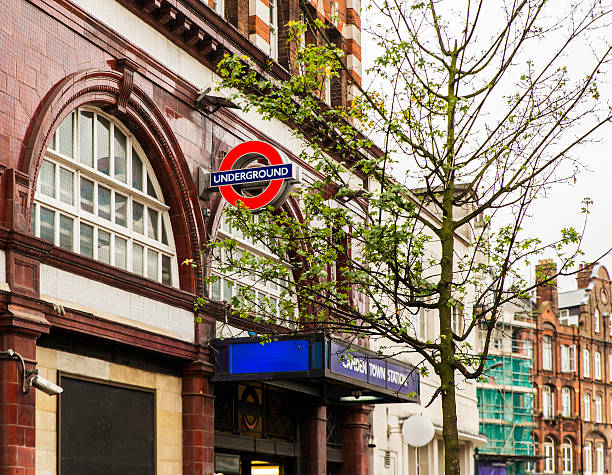 London, England - October 14, 2014: Camden Town Underground station in London