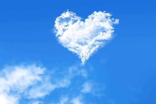 istock Natural shape heart in the sky with clouds. 535481039