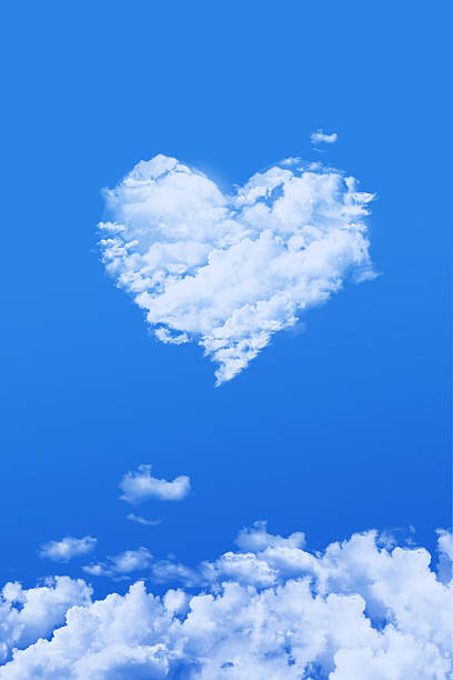 istock Natural shape heart in the sky with clouds. 535481047