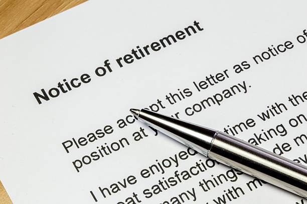 istock Notice of retirement letter closeup 535481734
