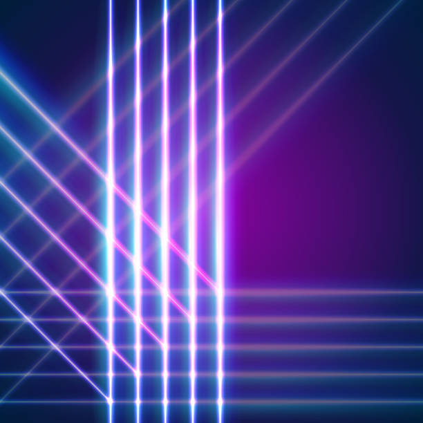 Bright Neon Lines Background Stock Illustration - Download Image Now - Laser,  Backgrounds, Computer Graphic - iStock