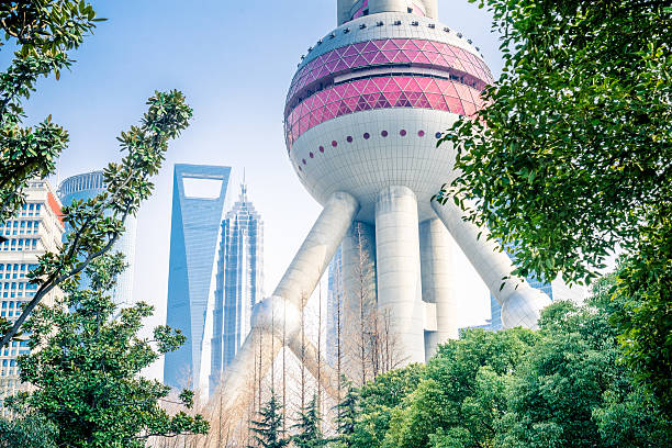 istock view of the Oriental Pearl Tower 535485920
