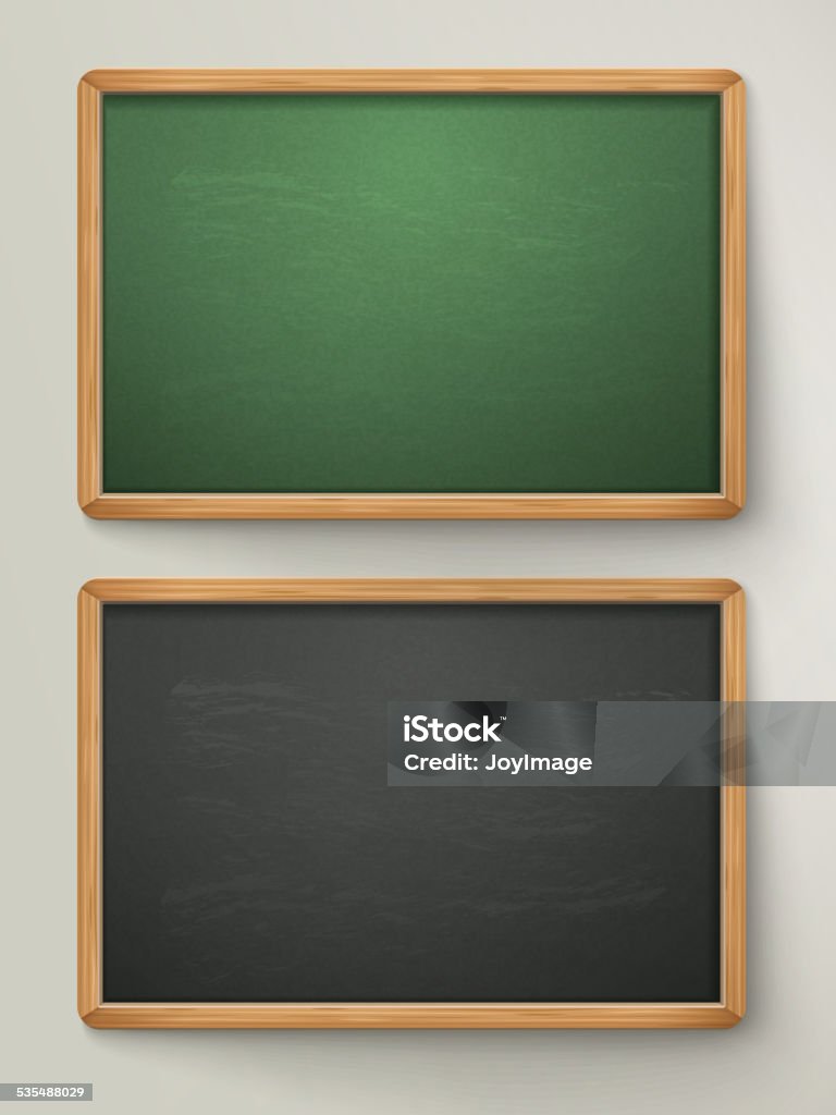 chalkboard Conjunto blanco y negro - arte vectorial de Pizarra - Medios visuales libre de derechos