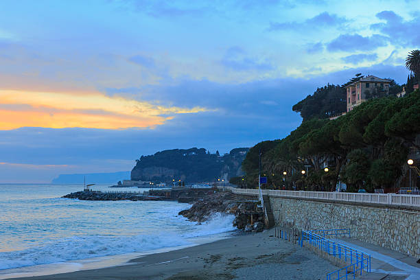 istock The shoreline and waterfront of Celle Ligure at sunset. 535488422