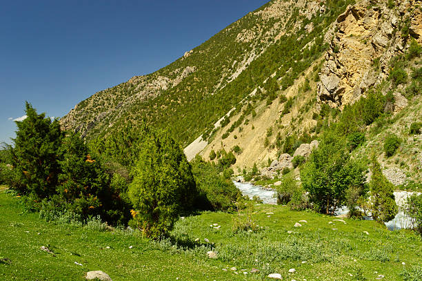 istock Mountain river, Galuyan gorge, Kyrgyzstan 535490815