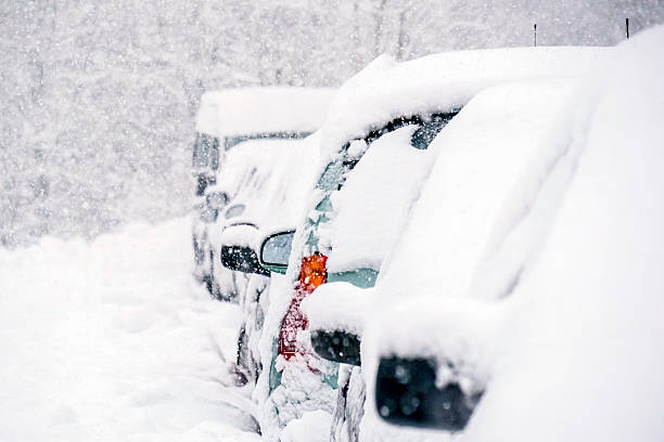 istock Parked cars with snow blanket 535492515