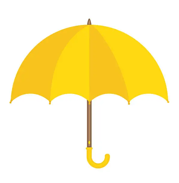 Vector illustration of Yellow Umbrella