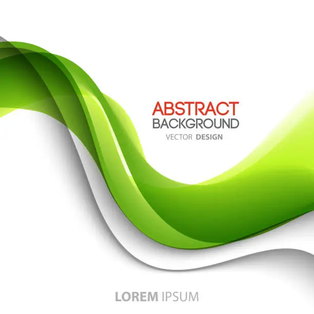 Vector illustration of Abstract curved lines background. Template brochure design