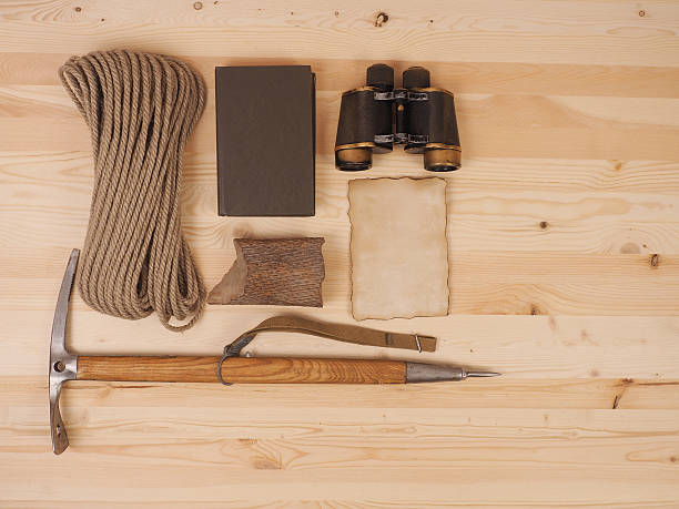 istock Concept. scene expedition in retro style 535497120