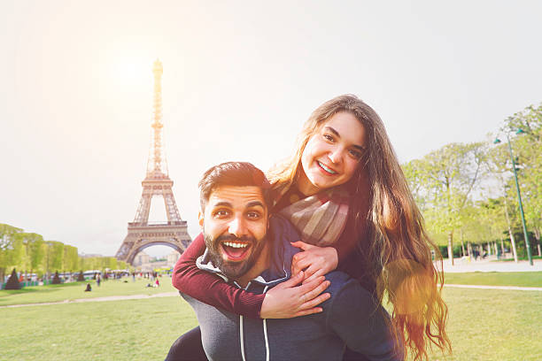 istock Happy Young Couple in Paris 535497154