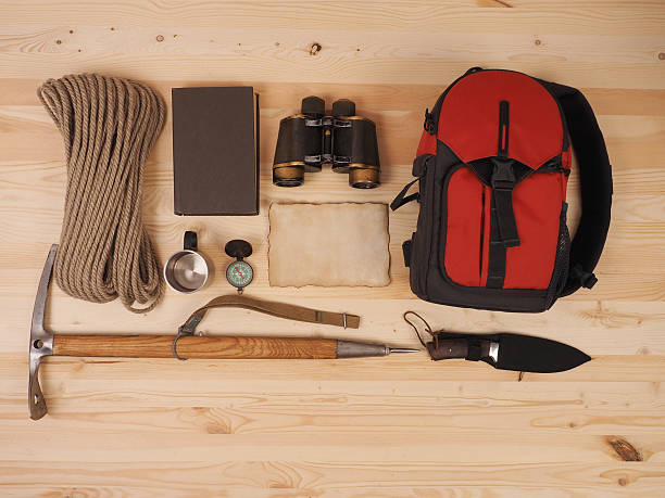 istock Concept. scene expedition in retro style 535497204