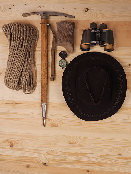 istock Concept. scene expedition in retro style 535497586