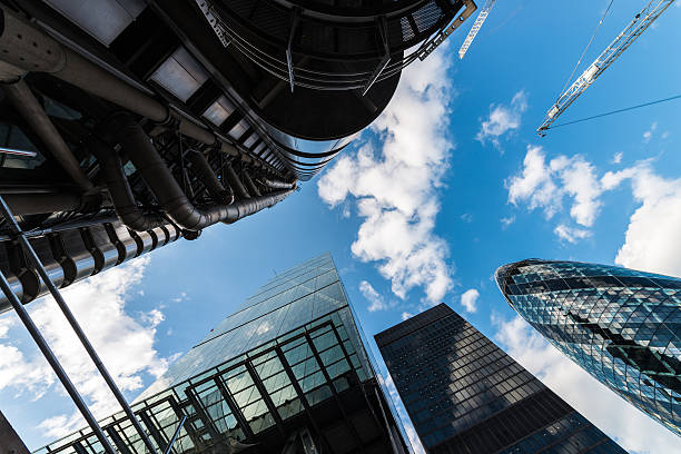 istock Directly below shot of buildings against sky 535500228