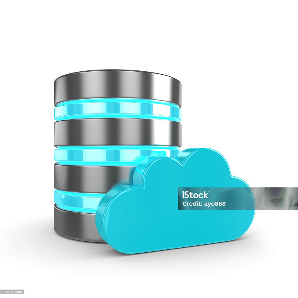 Database 3d With Cloud Isolated On White Stock Photo - Download Image ...