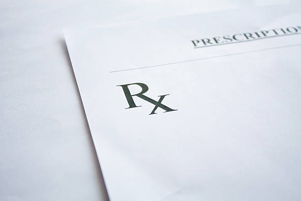istock RX prescription form on white background 535502104