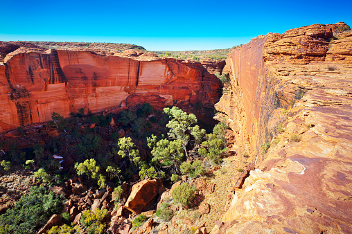 View from the edge of Kings Canyon in the Northern Territory, Australia.