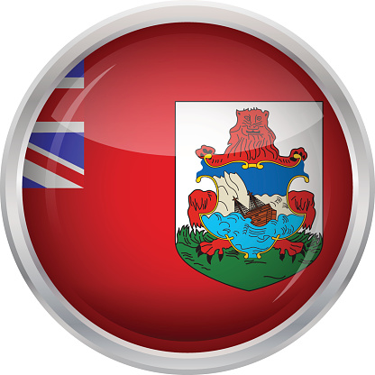 Glossy Button - Flag of Bermuda
