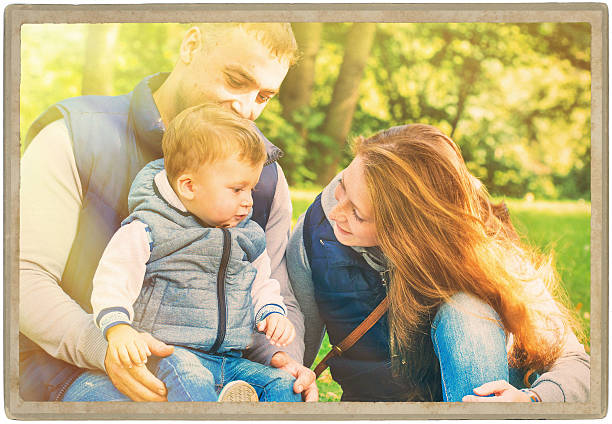 istock Family happy outdoors father  and mother with son 535512065