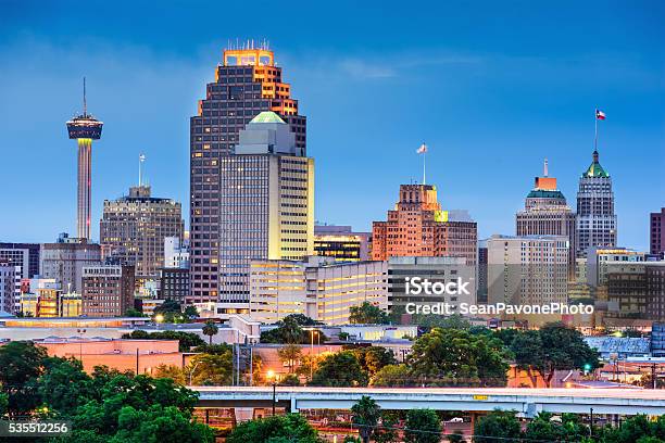 San Antonio Skyline Stock Photo - Download Image Now - San Antonio - Texas, Texas, Urban Skyline