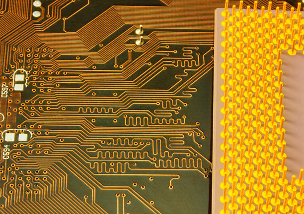 istock Inside of computer - motherboard semiconductors and electronics 535512442
