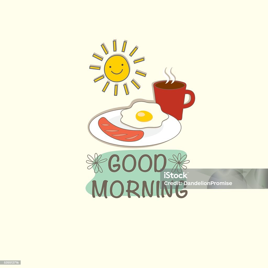 Good Morning Object Stock Illustration - Download Image Now - Bread ...