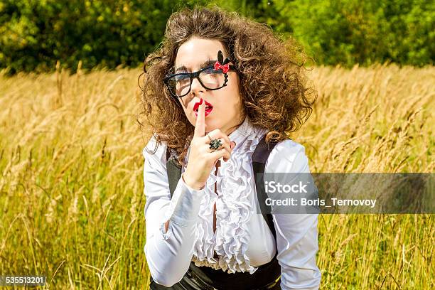 Beautiful Woman In Glasses Having Fun Outdoors Stock Photo - Download Image Now - 2015, Adolescence, Adult