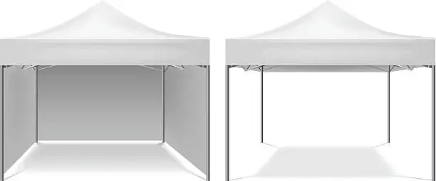 Vector illustration of Folding tent