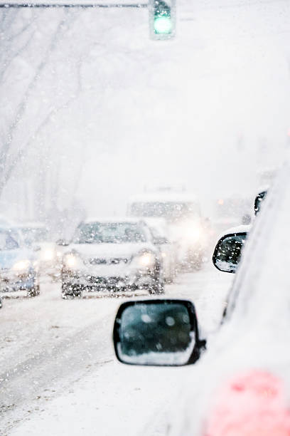 istock Snowy European day traffic 535513445