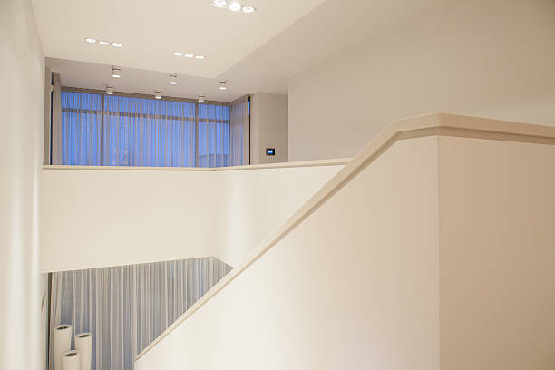 istock Interior of bright staircase inside apartment 535513519