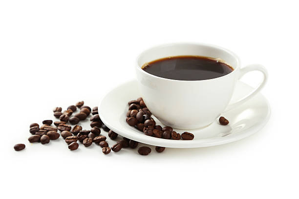 istock Cup of coffee isolated on white 535514039