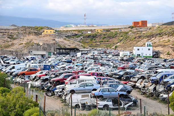 istock Old Junk Cars On Junkyard 535514828