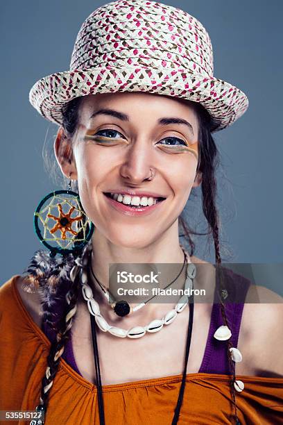 Portrait Of A Youn Girl Stock Photo - Download Image Now - Young Adult, Shy, 18-19 Years