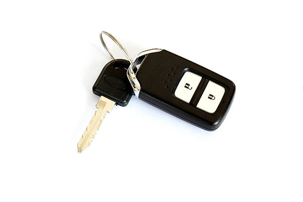 istock Cars key on white blackground 535515420