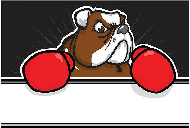 Vector illustration of Bulldog Mascot - Boxer