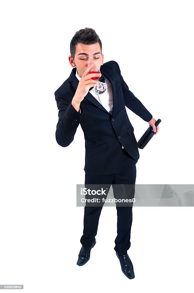 Isolated elegant man Isolated young elegant man drunk 2015 Stock Photo