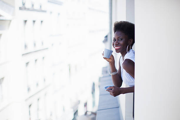 istock French Woman with Cap of Coffee 535518710